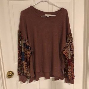 Umgee waffle knit top